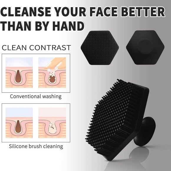 Face Scrubber, Silicone Face Scrubber for Men - Picture 3 of 6